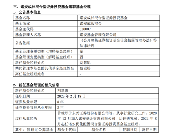 蔡嵩松在管2只最大产品增聘基金经理，均去年刚刚出道，基民追问：这什么意思啊？