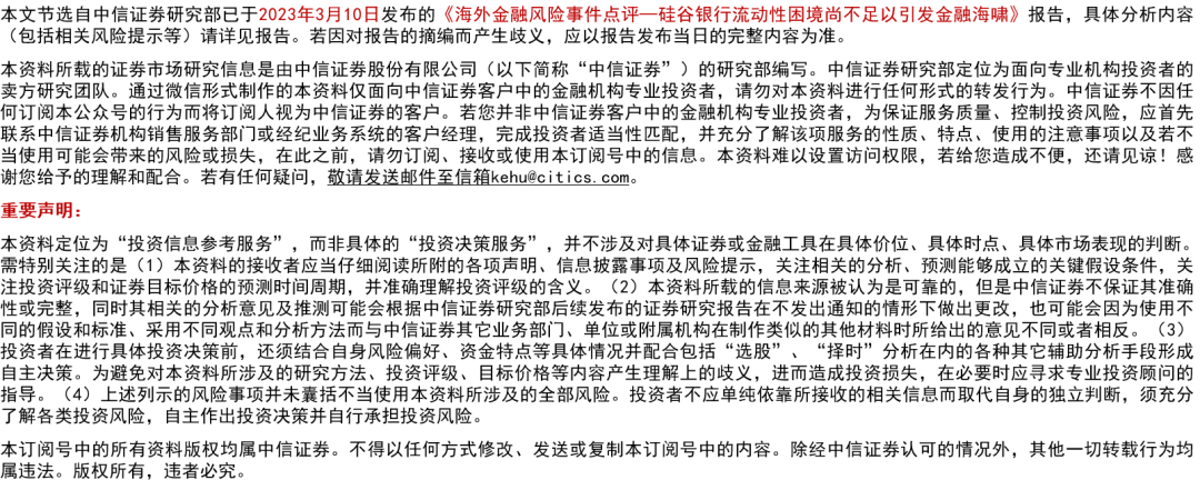 海外宏观|硅谷银行流动性困境尚不足以引发金融海啸